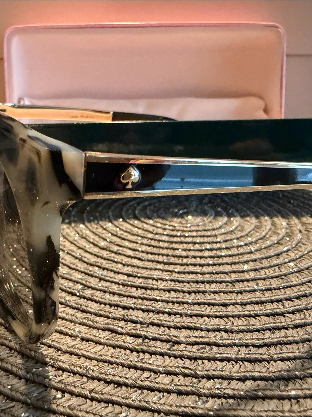 kate spade Cream and Black Tortoiseshell Oversized Sunglasses